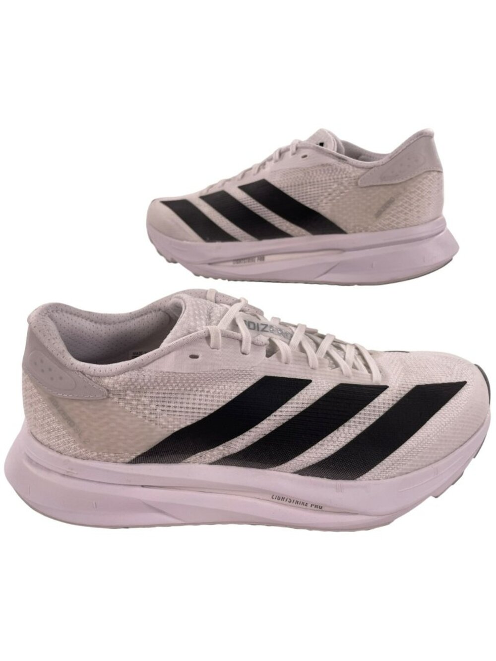 Adidas Adizero SL2 Running Shoes Athletic Sport White & Black Men's Size 7.5 NEW